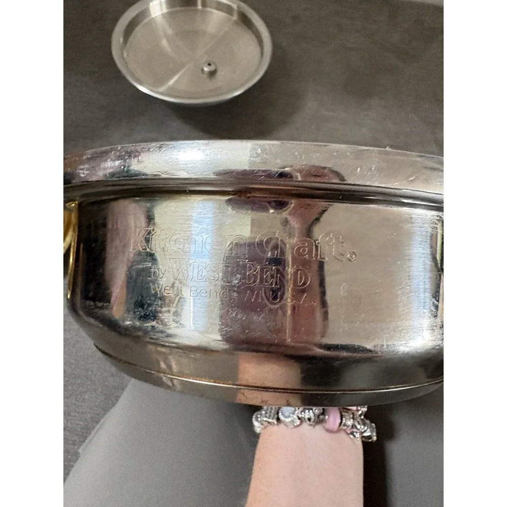 Vintage Kitchen Craft Skillets West Bend‎ Matching Steam Vent Lid And Glass Lid